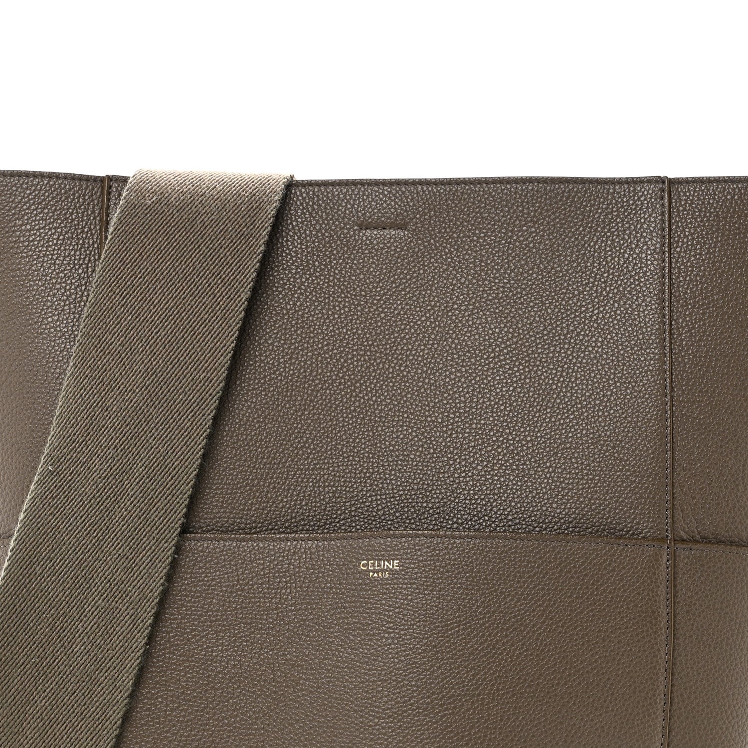Soft Grained Calfskin Sangle Bucket Bag Taupe
