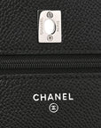 Caviar Quilted CC Turnlock Wallet On Chain WOC Black
