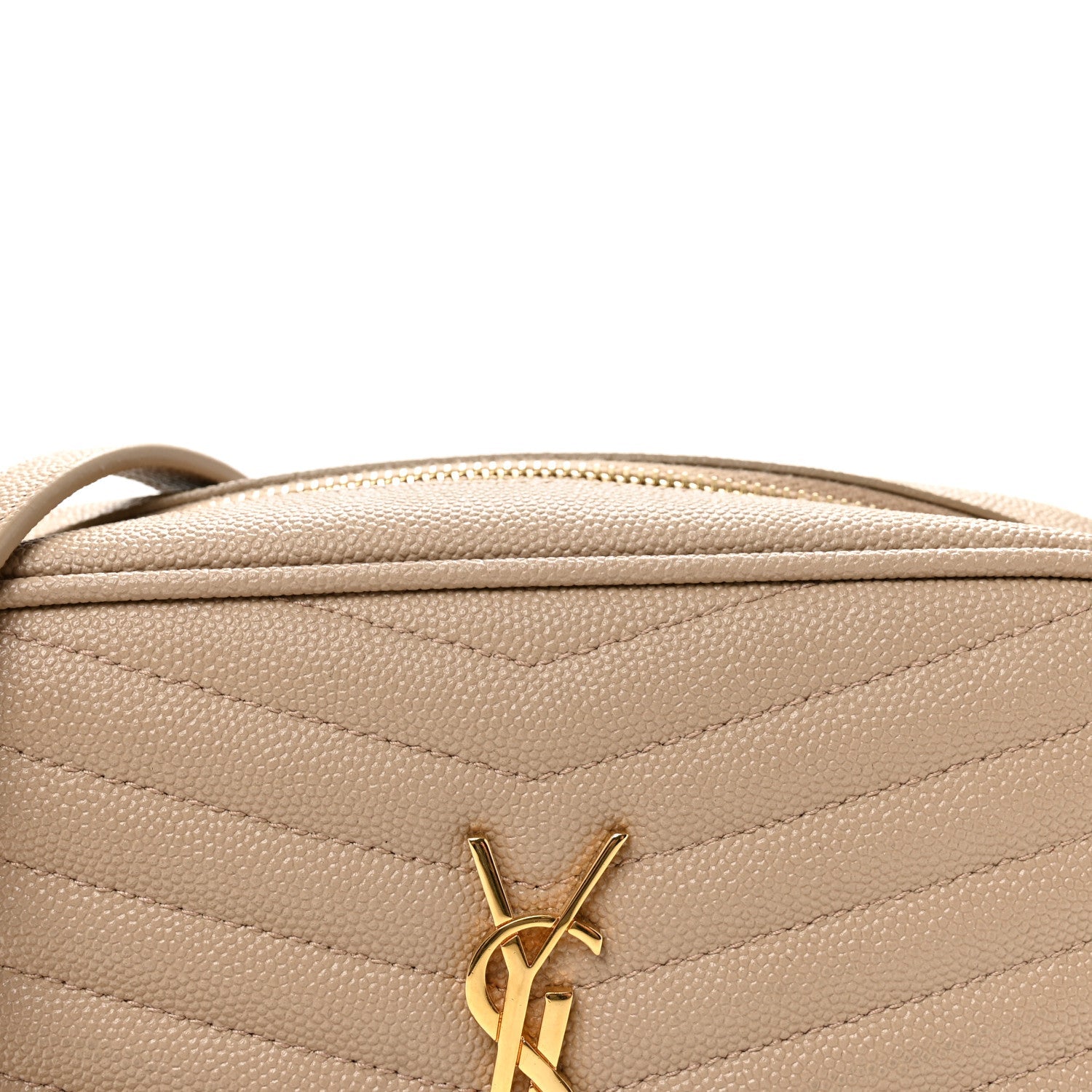Grain De Poudre Matelasse Monogram Mini Lou Camera Bag Dark Beige