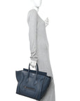 Drummed Calfskin Mini Luggage Orage