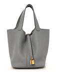 Taurillon Clemence Picotin Lock 22 MM Gris Pantin