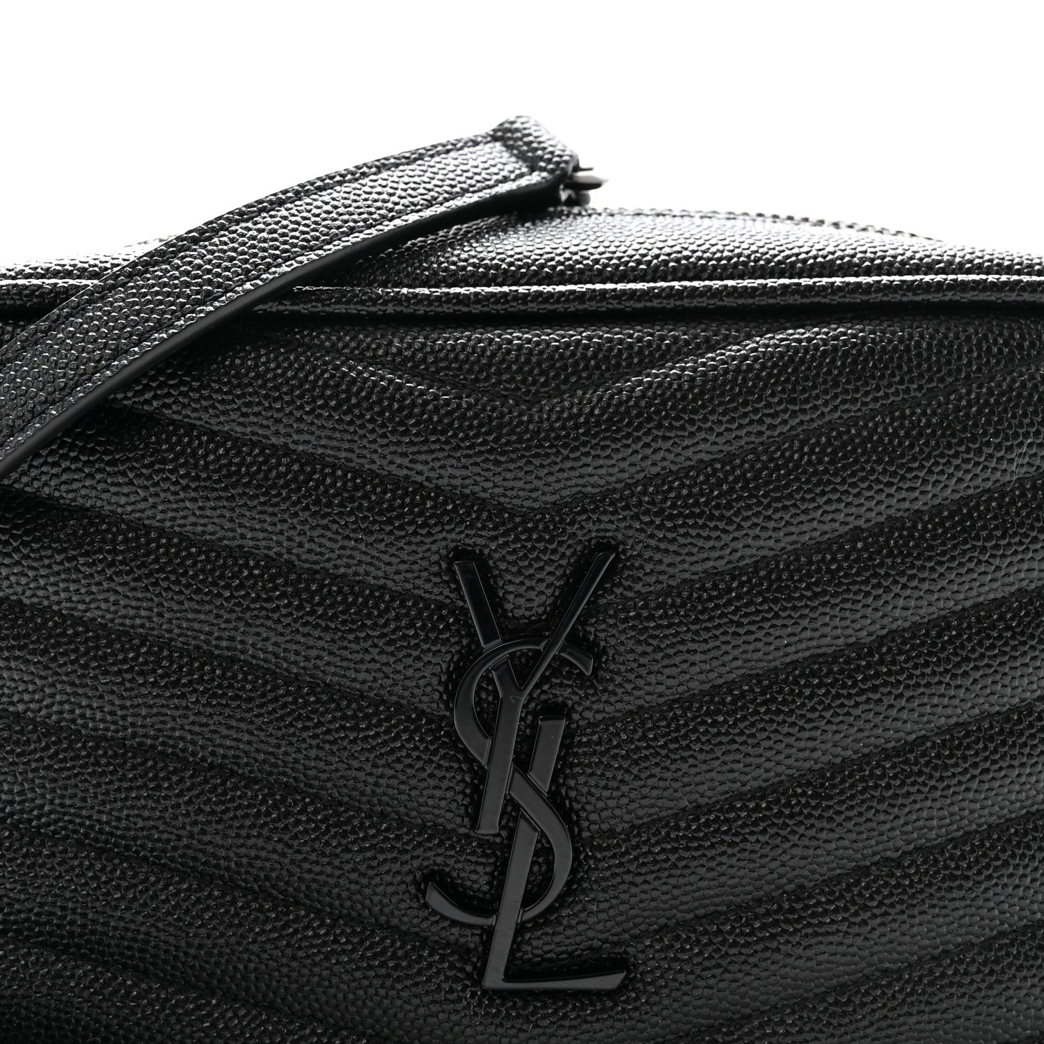 Grain De Poudre Matelasse Monochrome Monogram Mini Lou Camera Bag Black