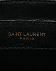 Calfskin Y Quilted Monogram Small Loulou Chain Satchel Black