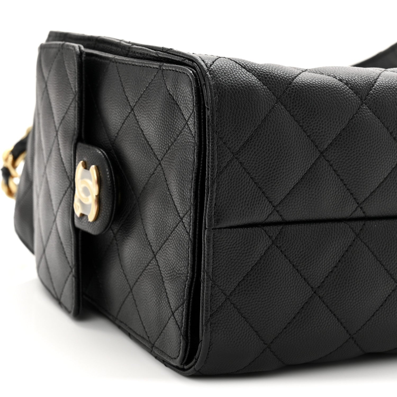 Caviar Quilted Small CHNL 25 Handbag Black