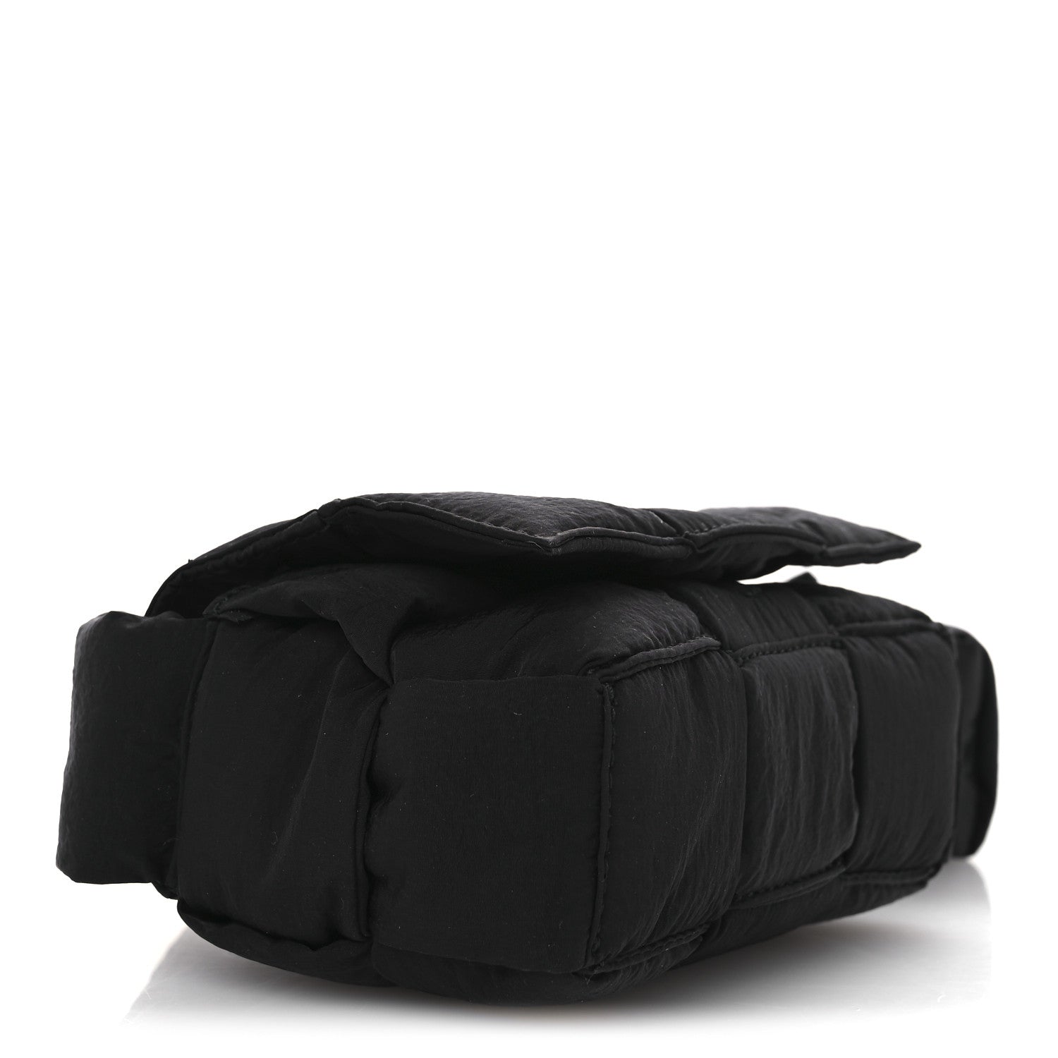 Nylon Intrecciato Padded Tech Candy Cassette Bag Black