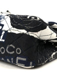 Jersey Quilted Camellia 2.55 Reissue Mini Flap Black White