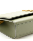 Grain De Poudre Medium Classic Monogram Kate Satchel Light Sage