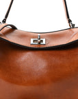 Vegetable Tanned Lambskin Mini Rodeo Top Handle Handbag Tan Cowboy