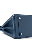 Epsom Tri-Color Birkin 25 Deep Bleu Bleu Hydra Black