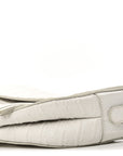 Calfskin Embossed Oblique Saddle Bag White