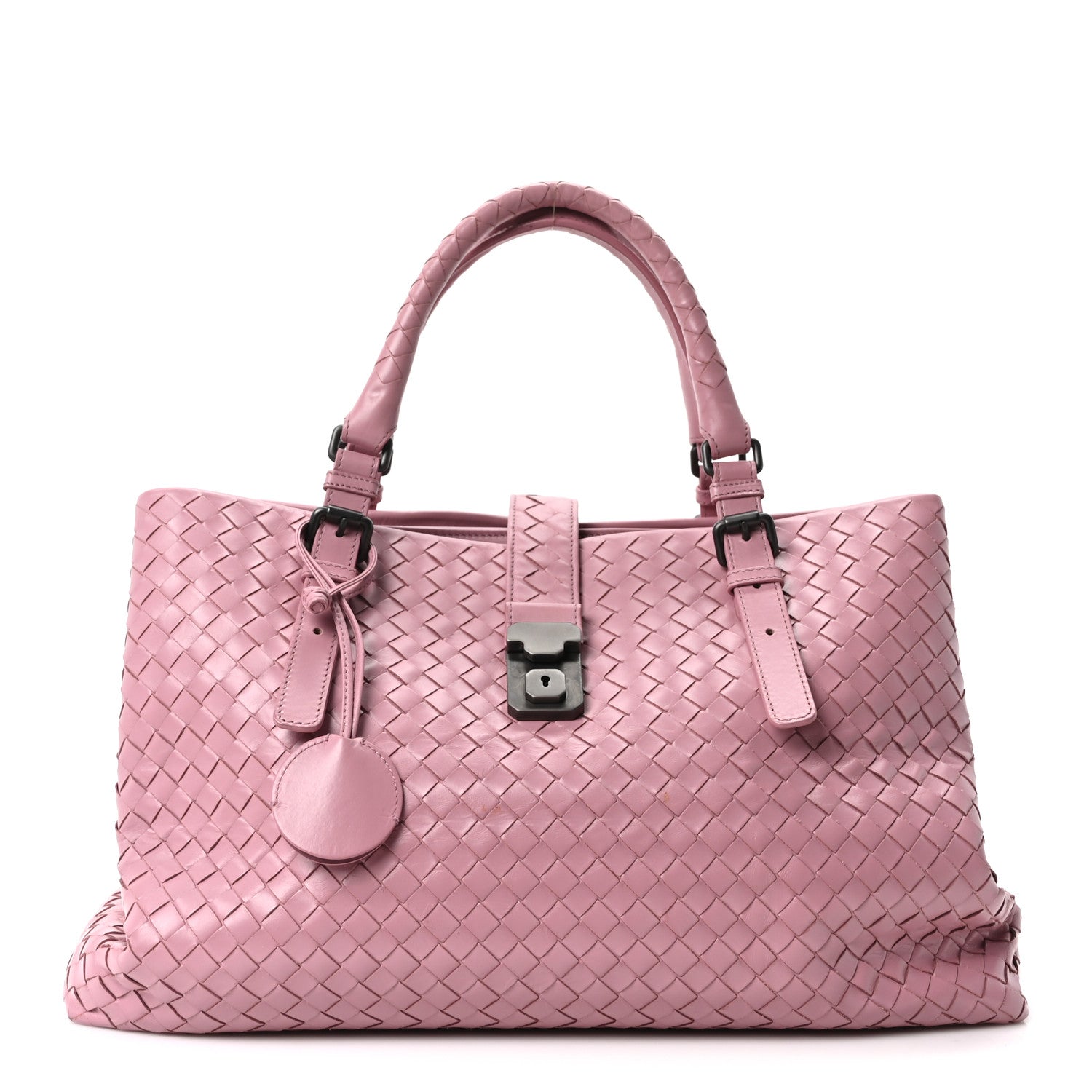 Light Calf Intrecciato Medium Roma Mallow