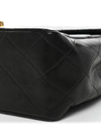 Lambskin Quilted Jumbo Single Flap Black