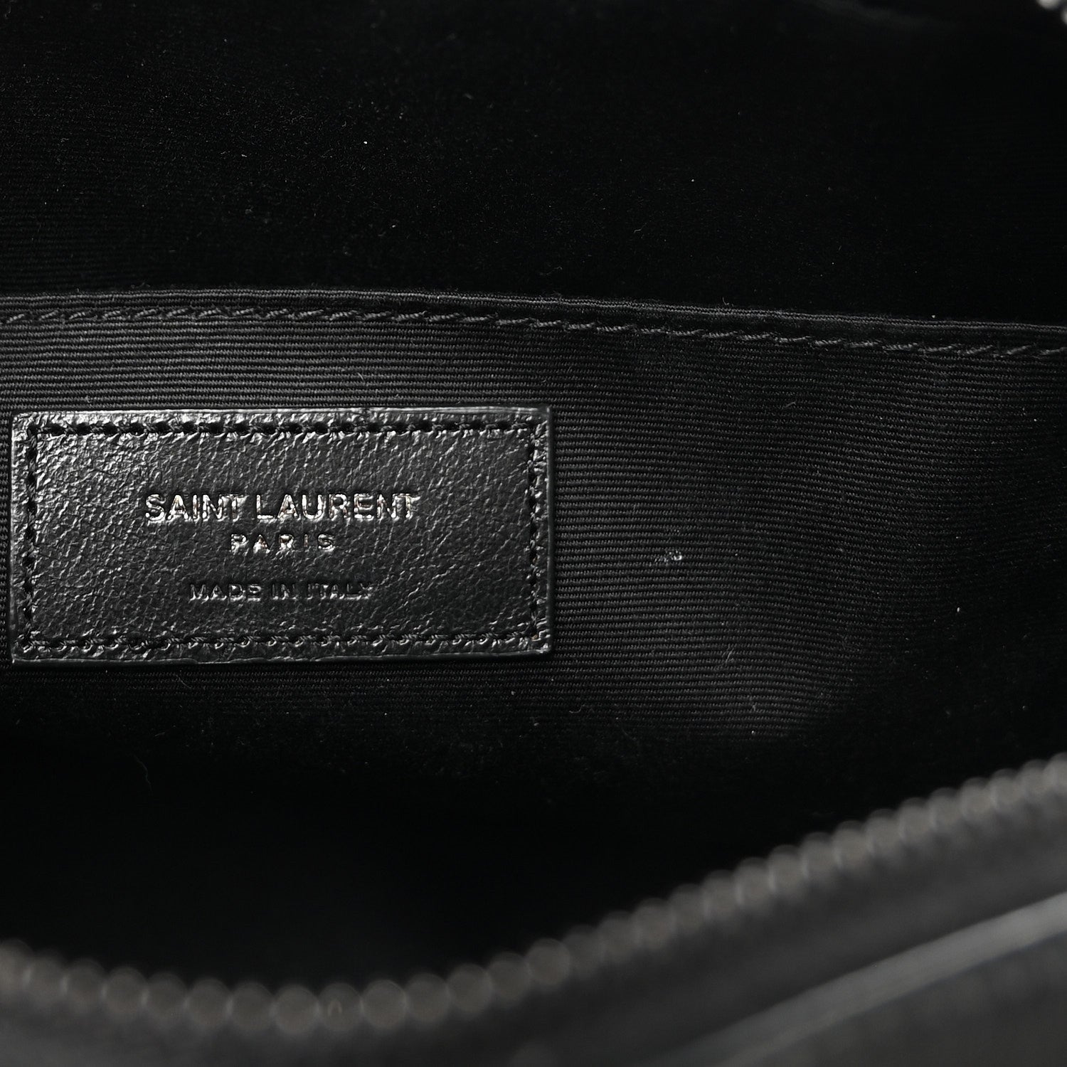 Calfskin Matelasse Monogram Monochrome Lou Camera Bag Black