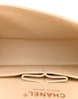 Caviar Quilted Medium Double Flap Light Beige