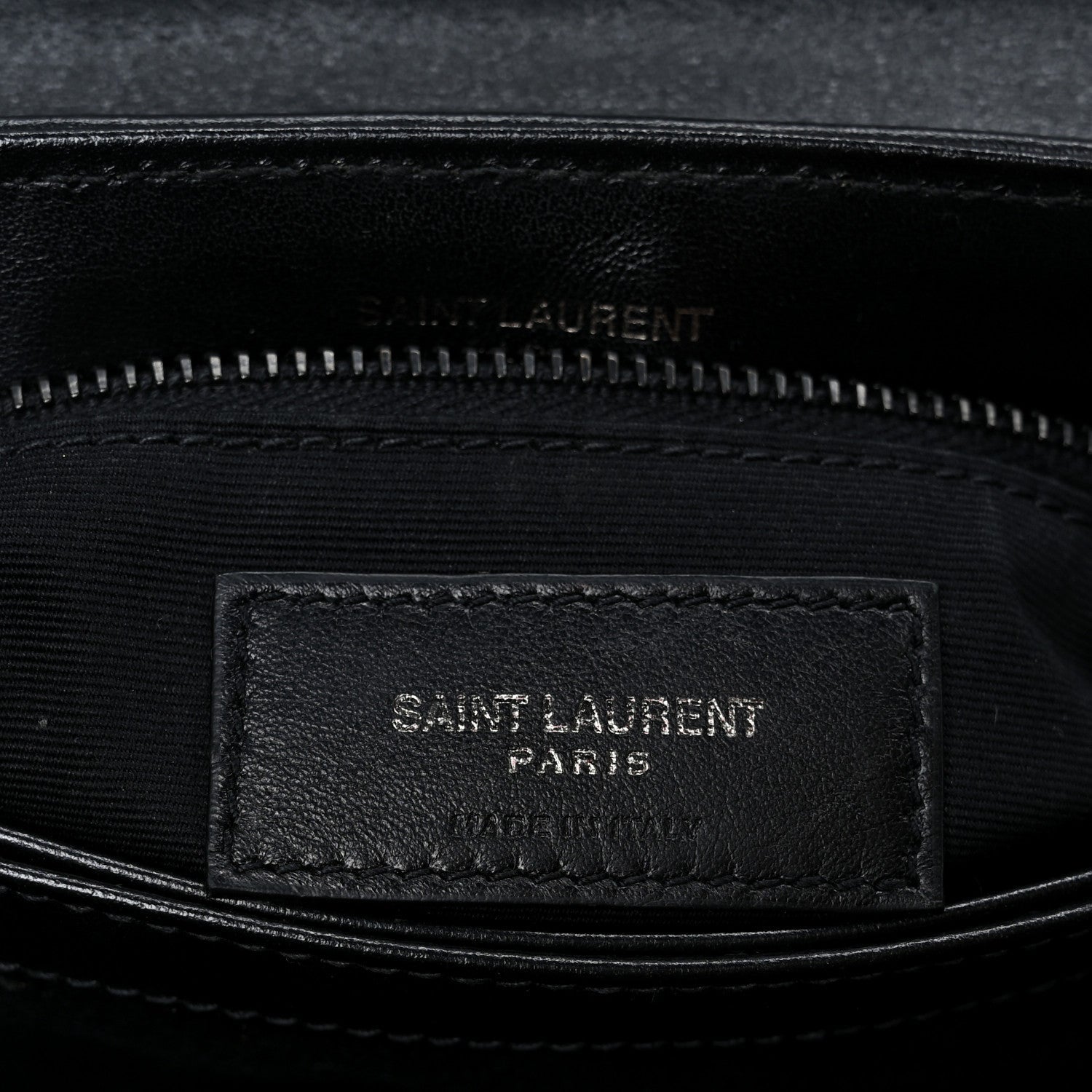 Calfskin Y Quilted Monogram Monochrome Toy Loulou Crossbody Bag Black