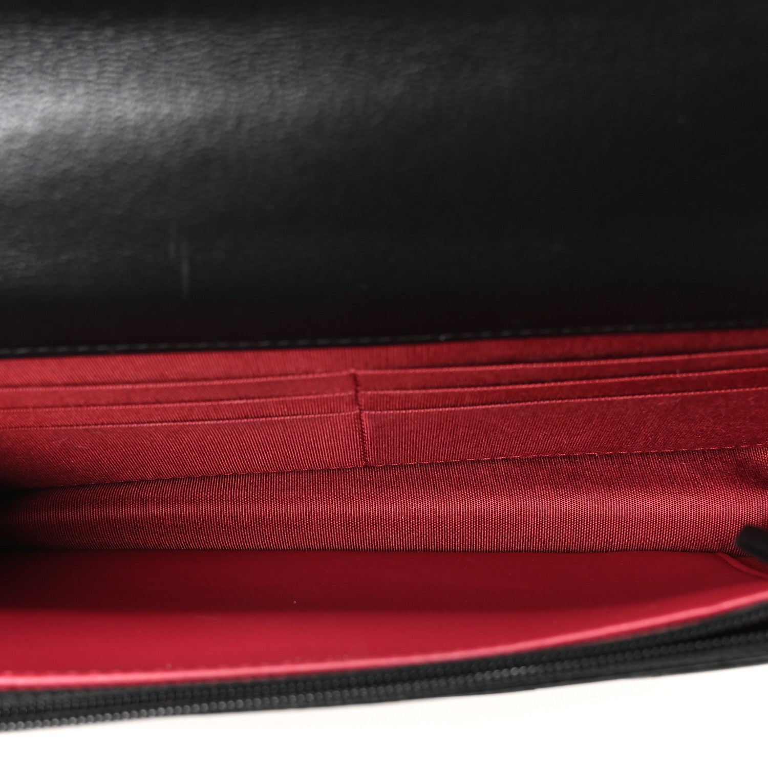 Lambskin Quilted CHNL 19 Wallet On Chain WOC Black