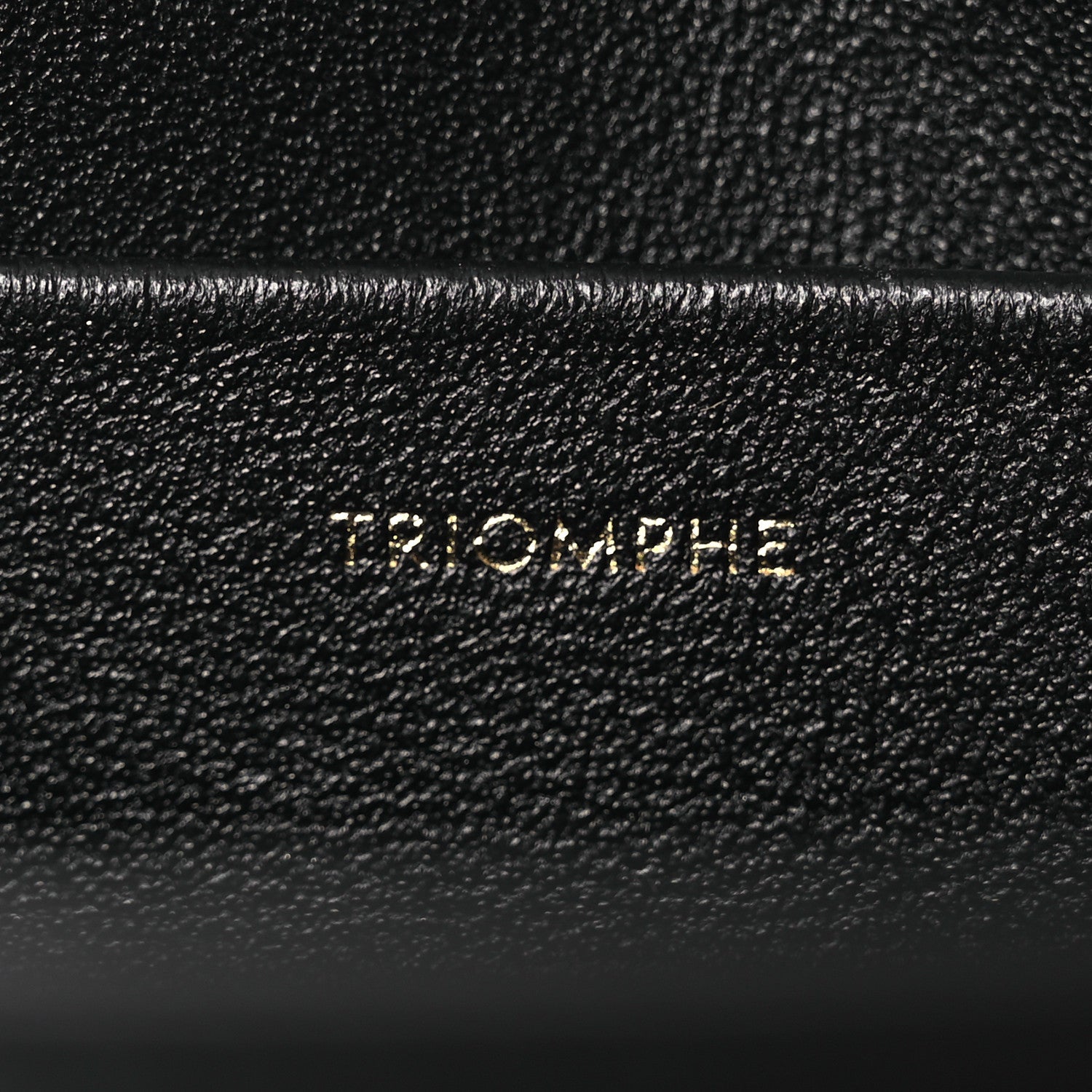 Shiny Calfskin Triomphe Shoulder Bag Black