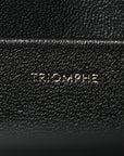 Shiny Calfskin Triomphe Shoulder Bag Black