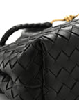 Nappa Intrecciato Medium Andiamo Shoulder Bag Black