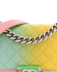 Caviar Quilted Small Cuba Rainbow Boy Flap  Multicolor