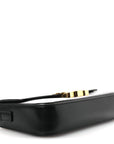 Shiny Calfskin Triomphe Shoulder Bag Black