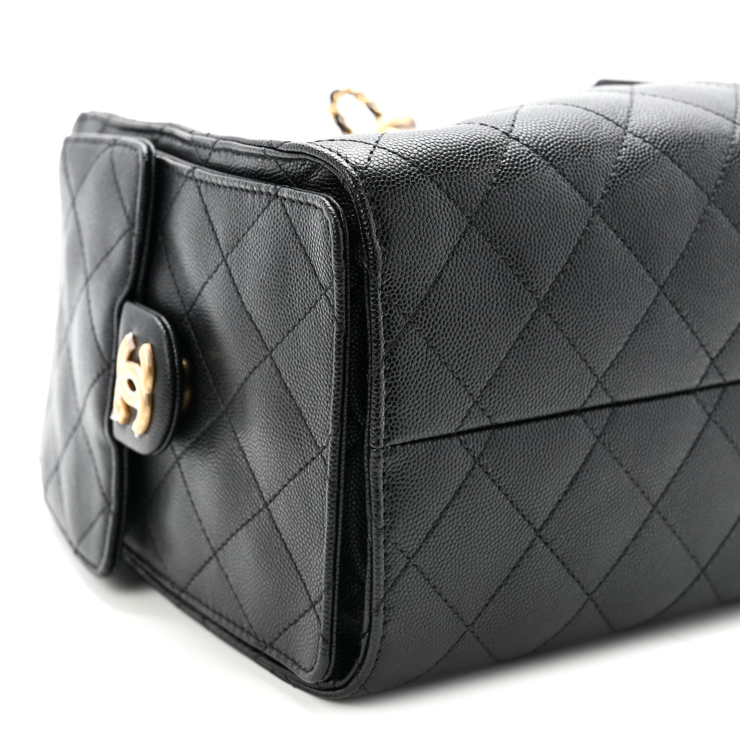 Caviar Quilted Small CHNL 25 Handbag Black
