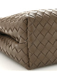 Nappa Intrecciato Medium Andiamo Shoulder Bag Taupe Grey