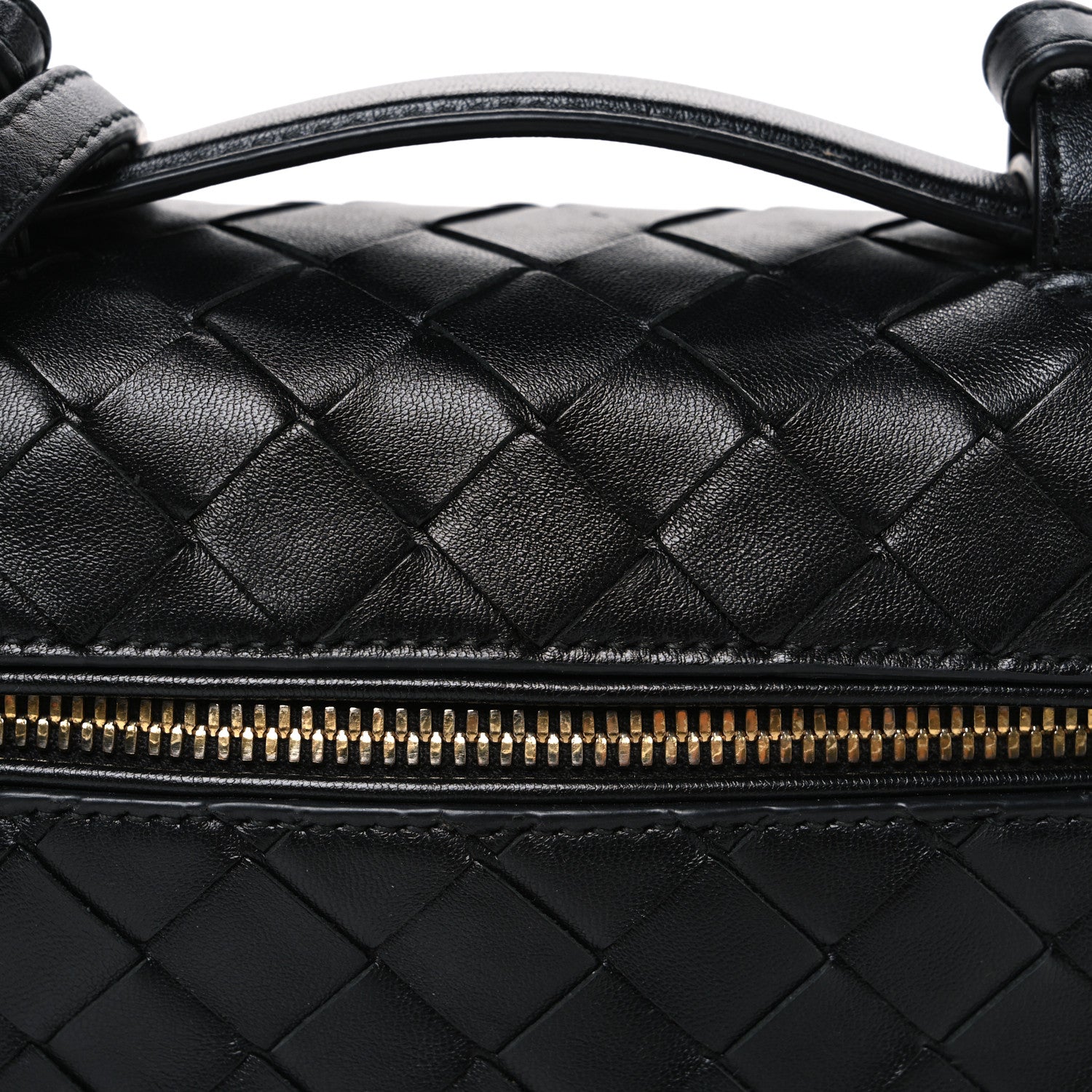 Calfskin Intrecciato Bang Bang Vanity Case Black