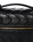 Calfskin Intrecciato Bang Bang Vanity Case Black