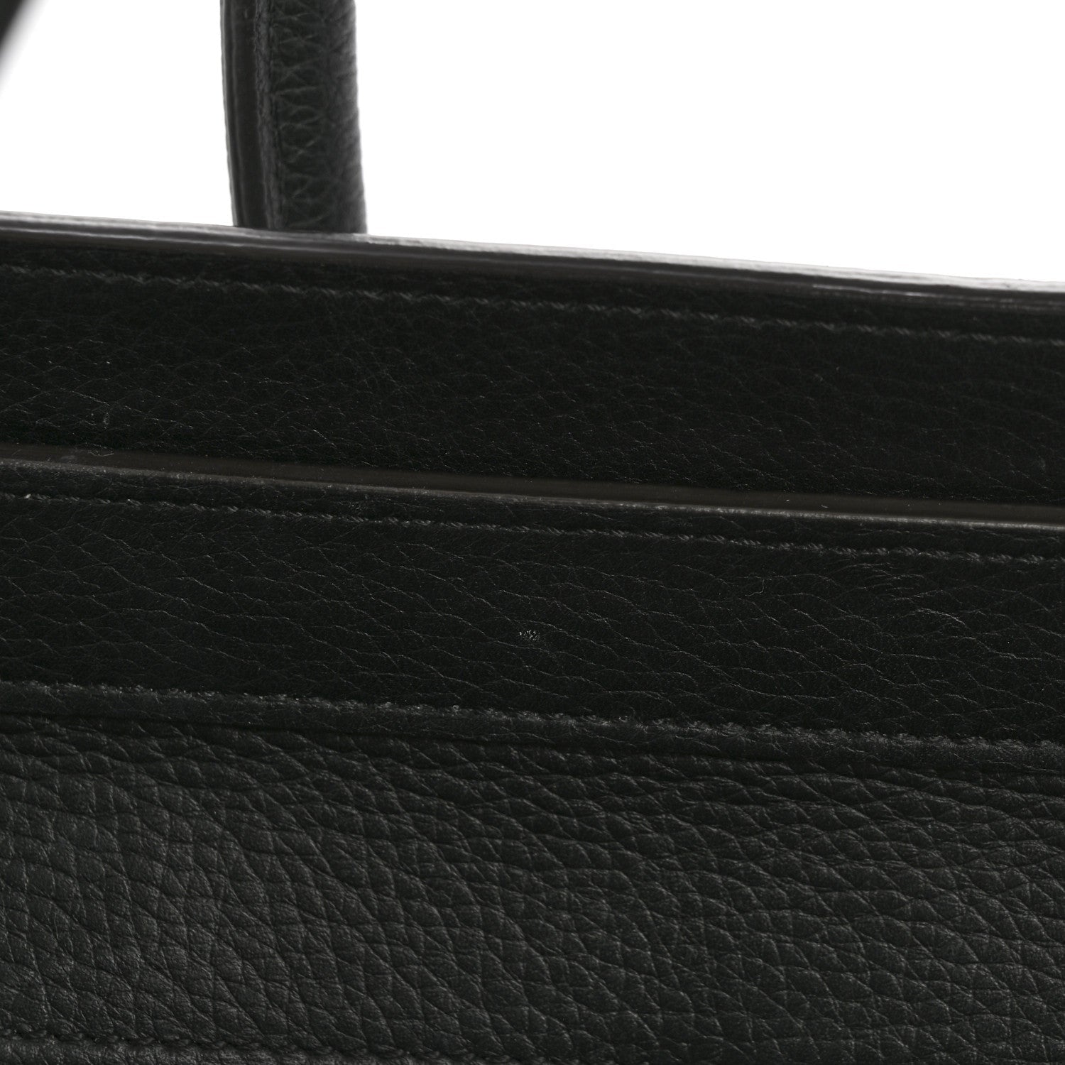 Drummed Calfskin Micro Luggage Black