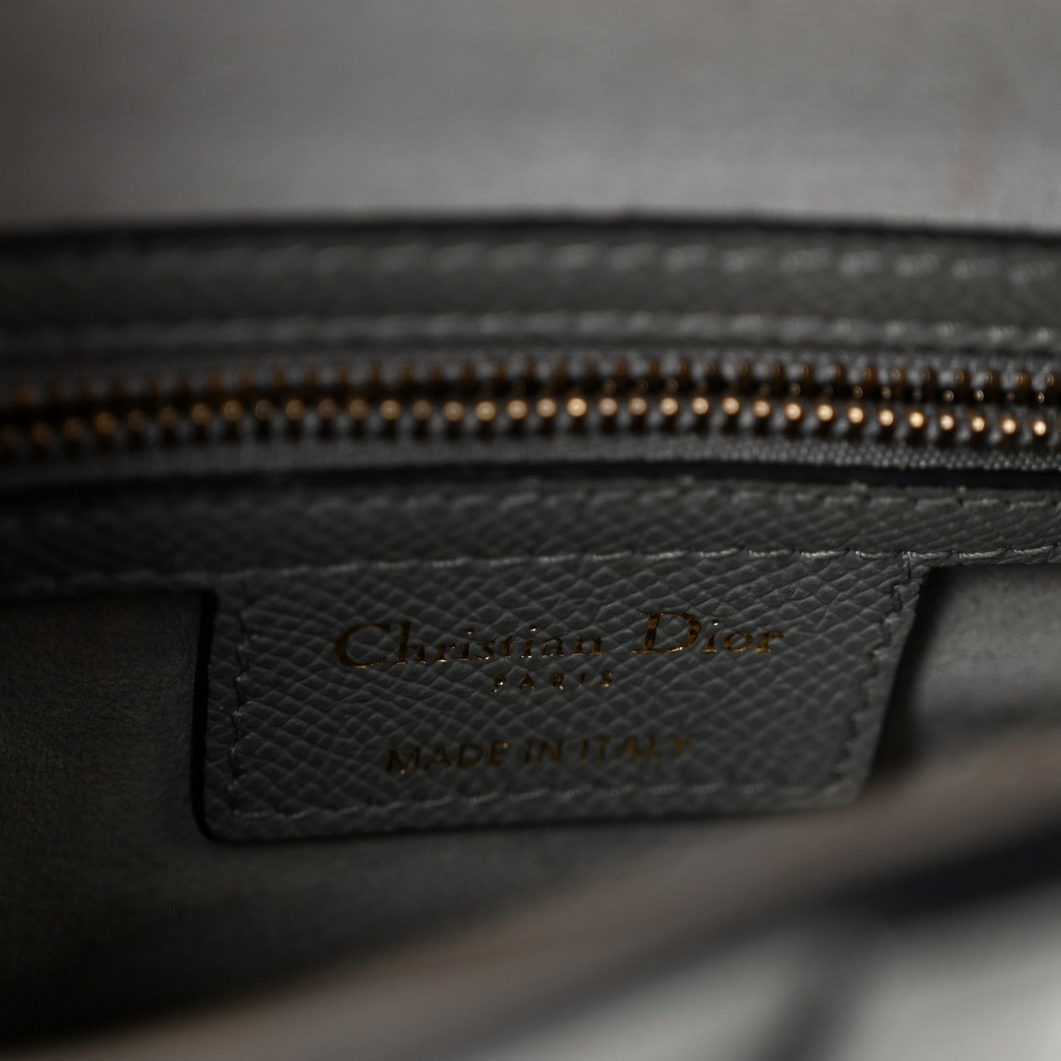 Grained Calfskin Saddle Bag Grey