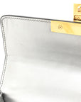 Galassia Small Padlock Shoulder Bag Argento