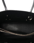 Grained Calfskin Small Sac De Jour Black