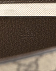 GG Supreme Monogram Textured Dollar Calfskin Web Mini Ophidia Envelope Shoulder Bag Beige Ebony New Acero
