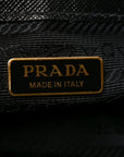 Saffiano Lux Micro Galleria Shoulder Bag Black
