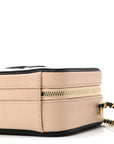 Caviar Quilted Small CC Filigree Vanity Case Beige Black
