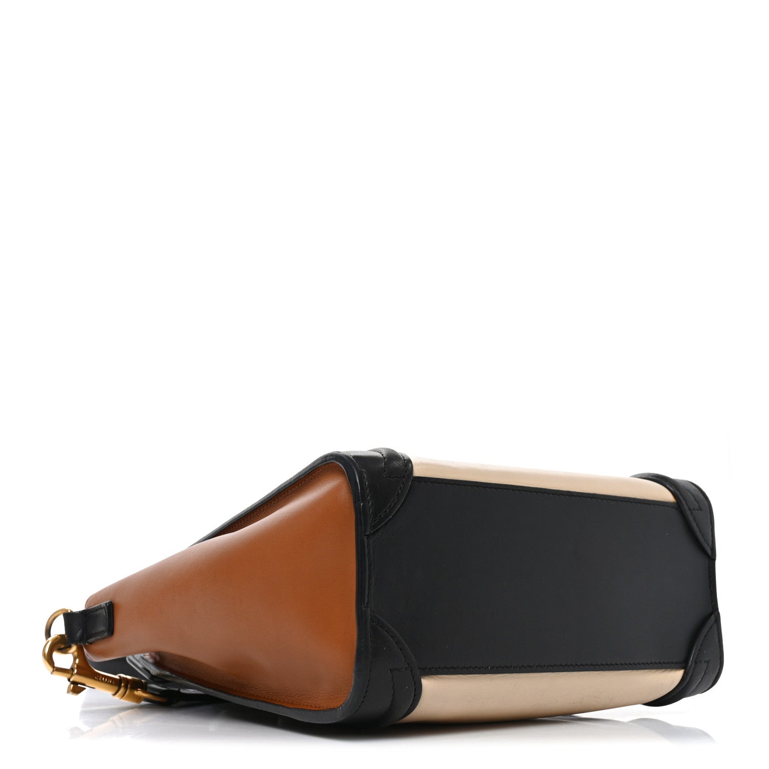 Smooth Calfskin Nano Tri-Color Luggage White