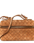 Suede Intrecciato Bang Bang Vanity Case Amber