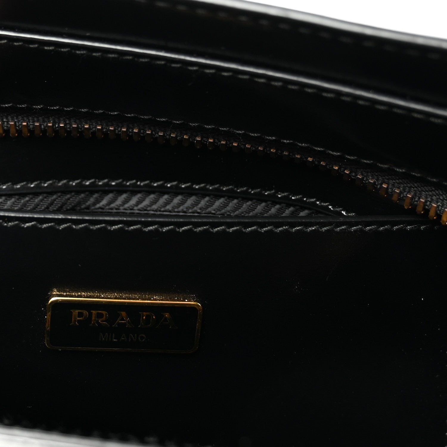 Spazzolato Mini Zippered Tote Black