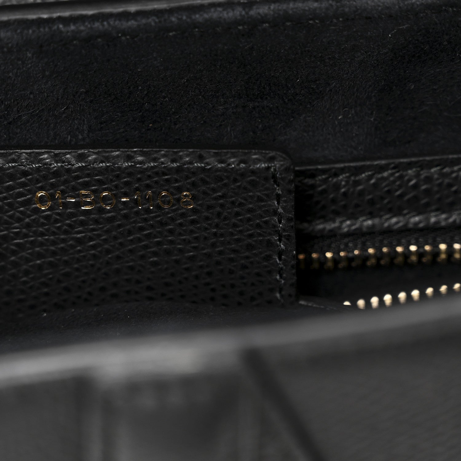 Grained Calfskin Saddle Bag Black