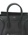 Drummed Calfskin Mini Luggage Black