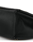 Lambskin Studded Medium D1ORama Flap Bag Black
