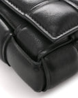 Nappa Maxi Intreccio Small Padded Cassette Crossbody Bag Black