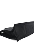 Linen Calfskin Rive Gauche Tote Black