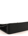 Caviar Quilted Maxi Double Flap Black