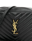 Calfskin Matelasse Monogram Lou Camera Bag Black