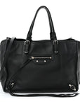 Veau Papier A6 Zip Around Tote Black
