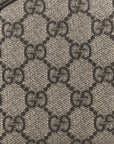 GG Supreme Monogram Textured Dollar Calfskin Web Small Ophidia GG Handbag Beige Ebony New Acero