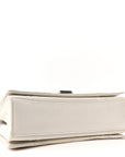 Crushed Calfskin Quilted Small Crush Chain Bag Optic White