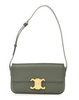 Shiny Calfskin Triomphe Shoulder Bag Celadon